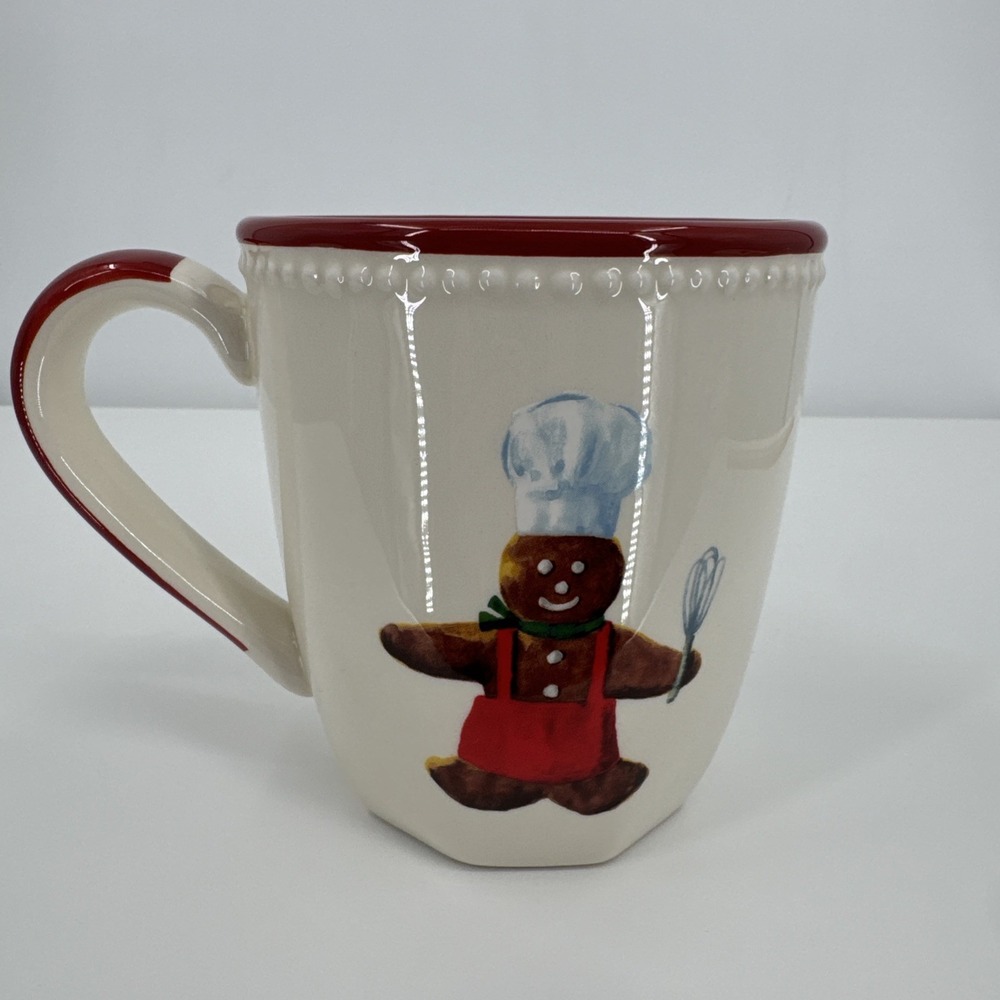 Williams-Sonoma Gingerbread Man Chef Coffee Mug Cup Holiday Baking Classic